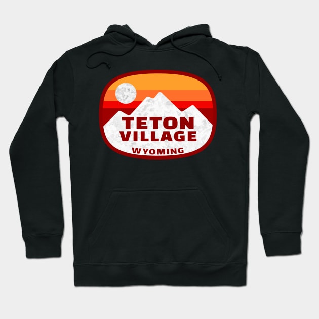 Skiing Teton Village Wyoming Ski Hiking Snowboarding Hoodie by TravelTime